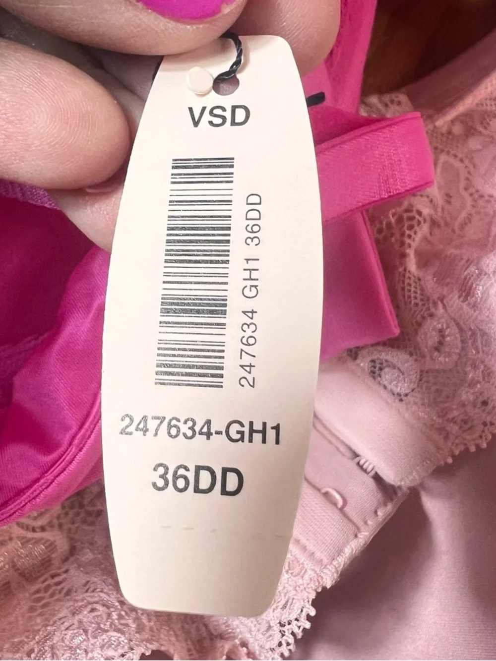 Victoria's Secret Hot Pink & Light Pink Smooth PADDED Push-Up Bras 36 DD NWT